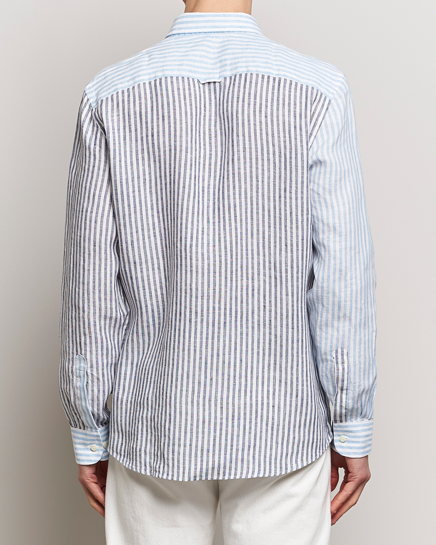 Herr | Skjortor | Morris | Douglas Linen Mix Shirt Blue