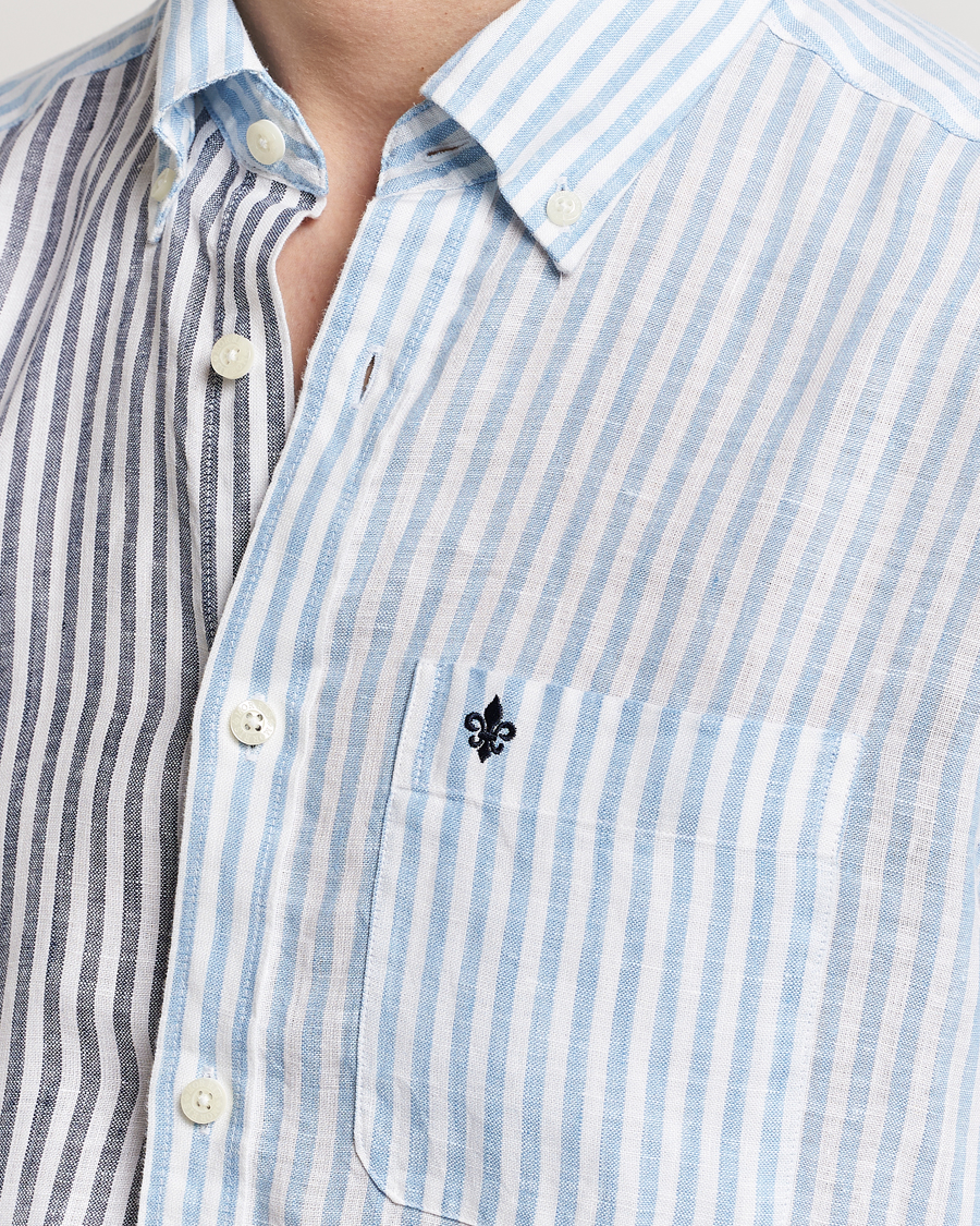 Herr | Skjortor | Morris | Douglas Linen Mix Shirt Blue