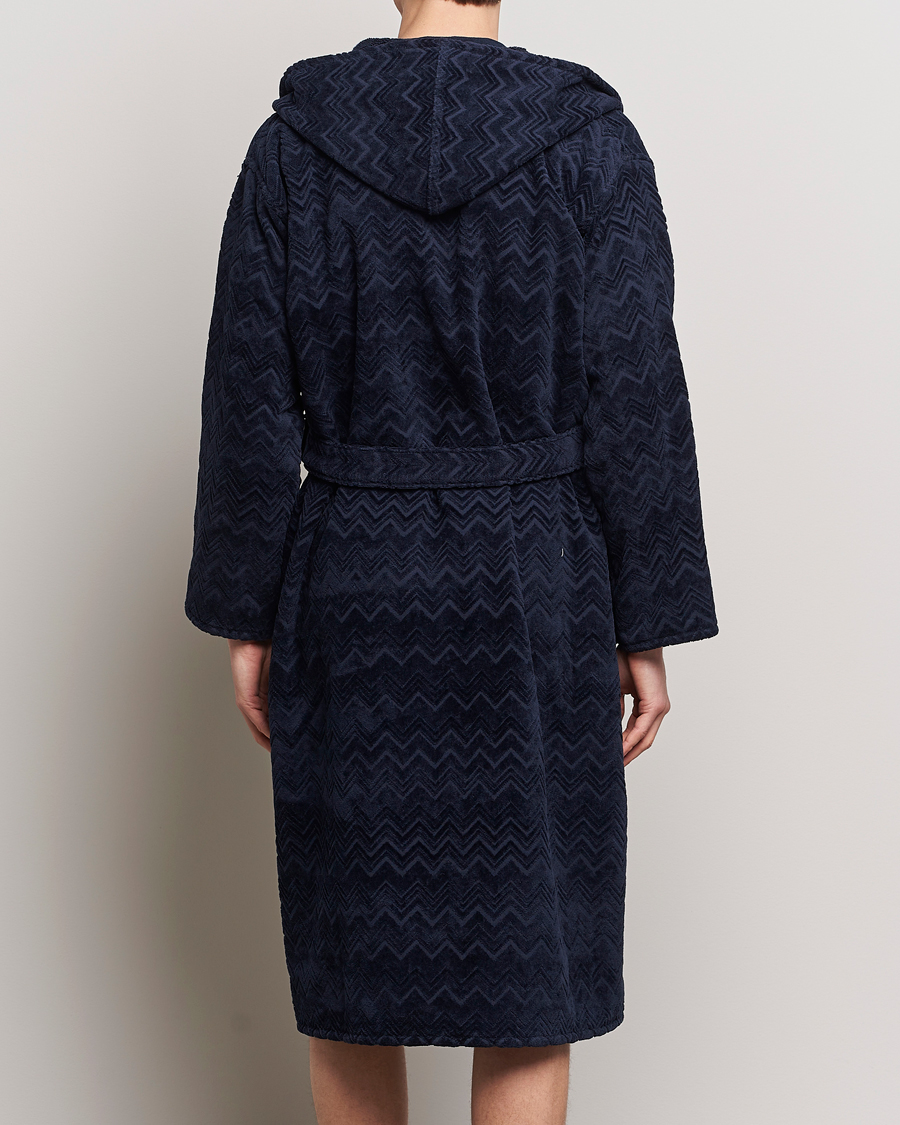 Herr | Pyjamas & Morgonrockar | Missoni Home | Chalk Bath Robe Navy