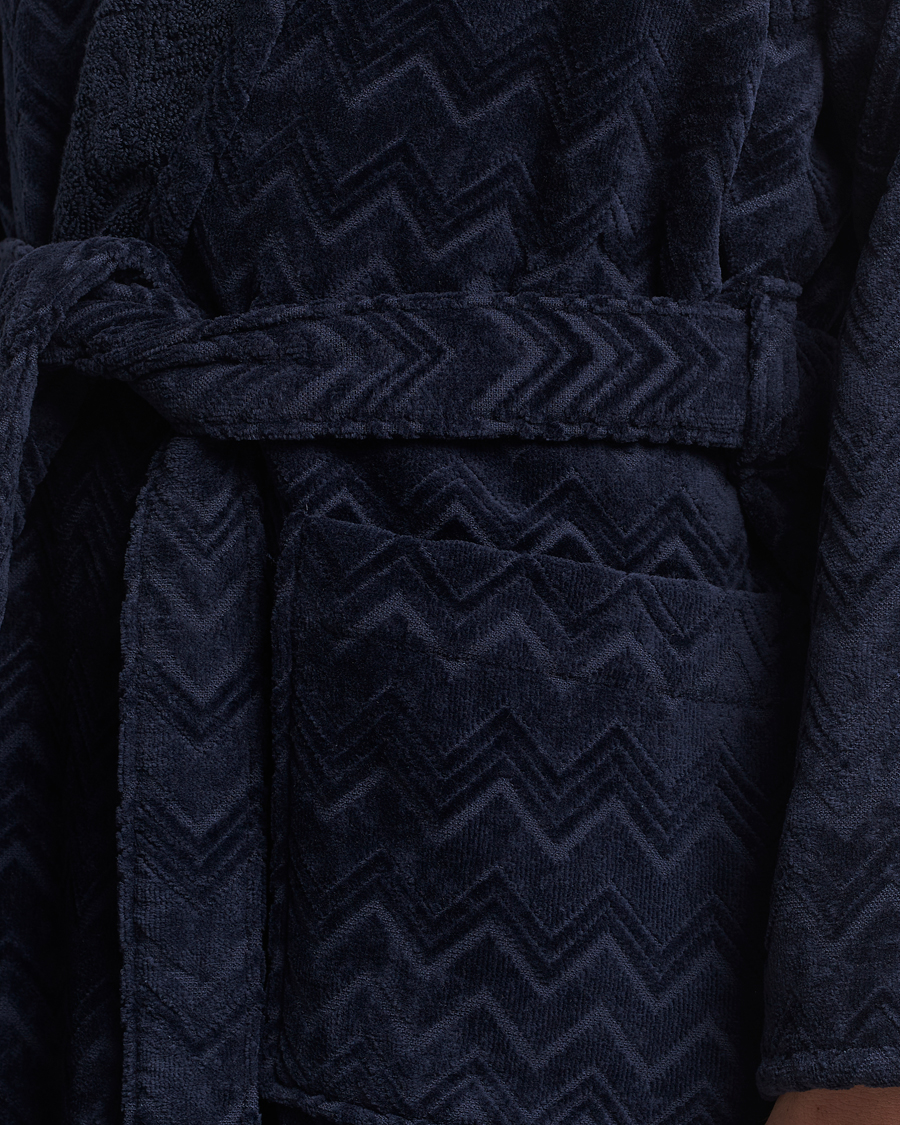 Herr | Pyjamas & Morgonrockar | Missoni Home | Chalk Bath Robe Navy