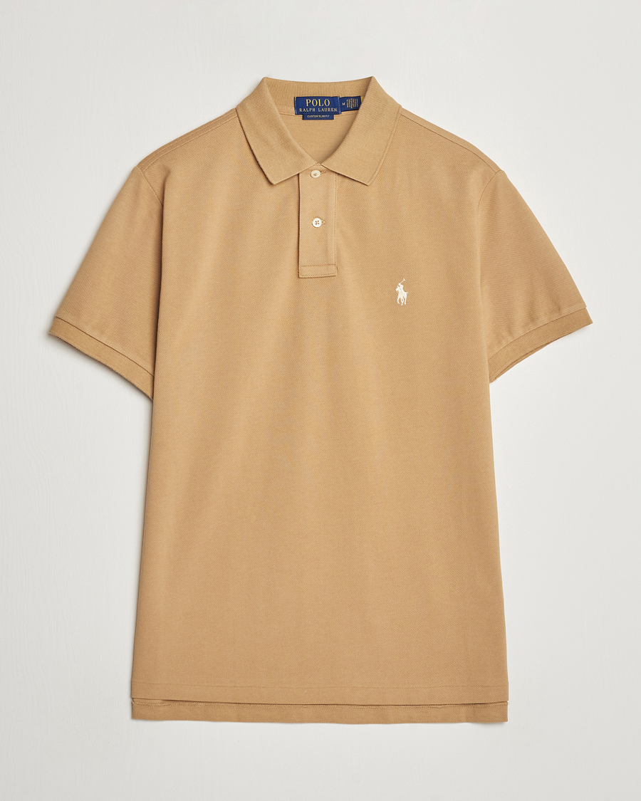 Herr | Pikéer | Polo Ralph Lauren | Custom Slim Fit Polo Café Tan