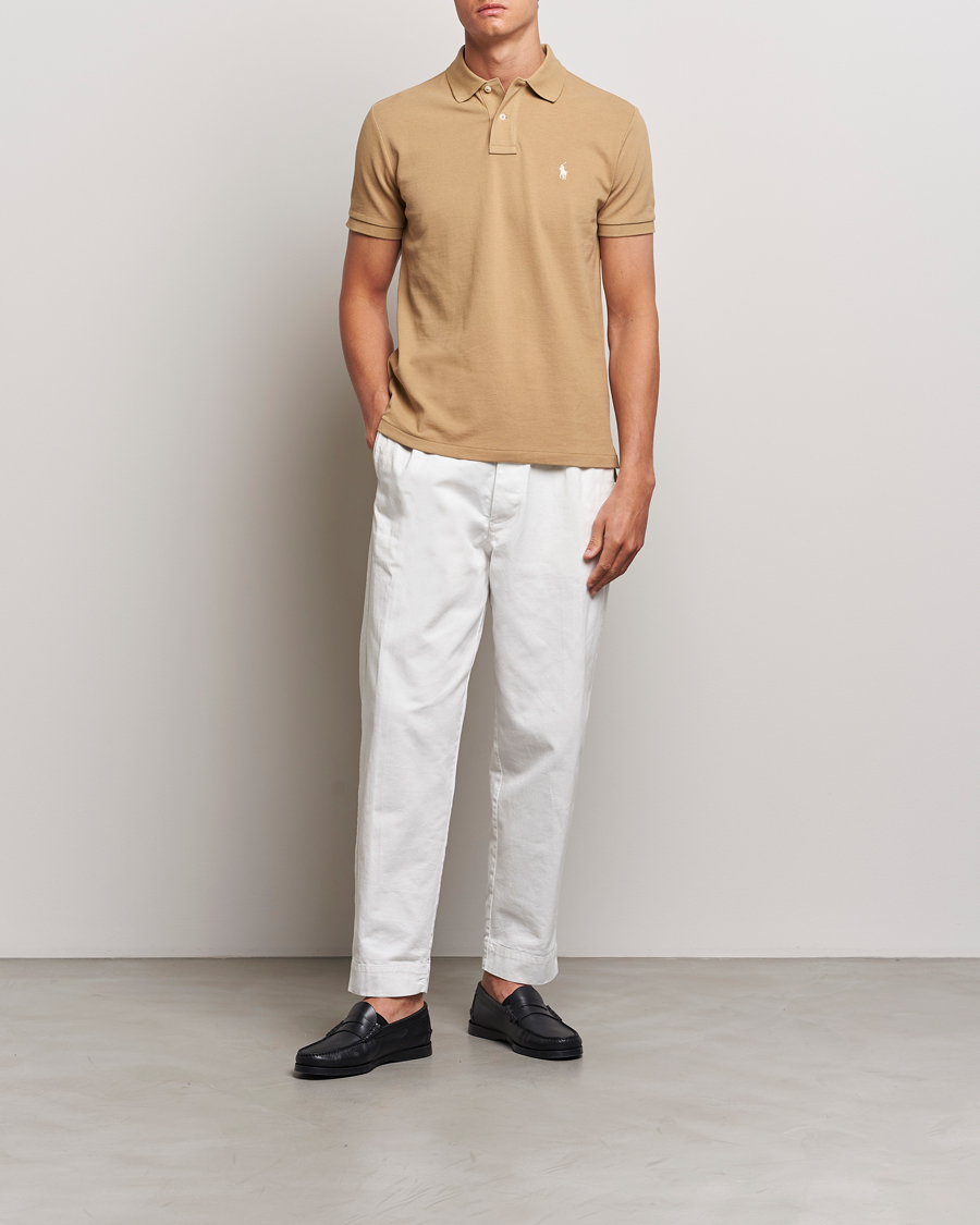 Herr | Pikéer | Polo Ralph Lauren | Custom Slim Fit Polo Café Tan