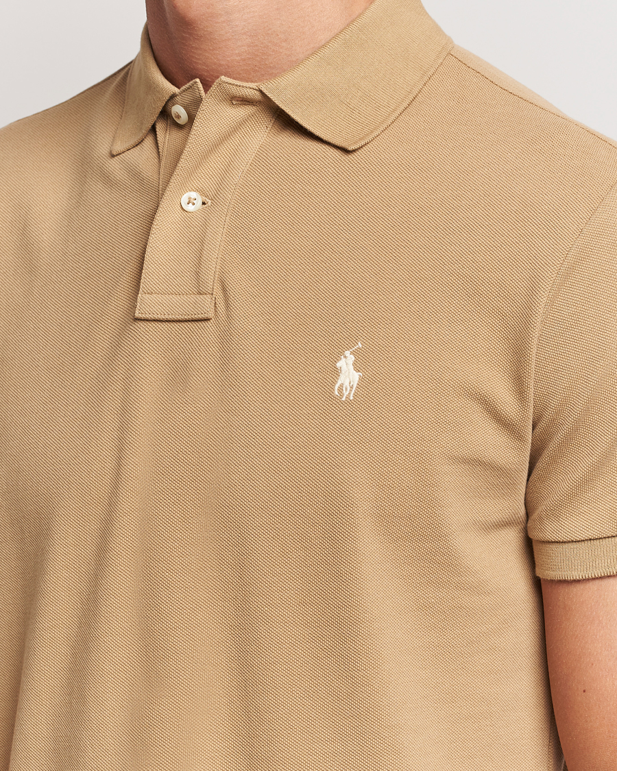 Herr | Pikéer | Polo Ralph Lauren | Custom Slim Fit Polo Café Tan