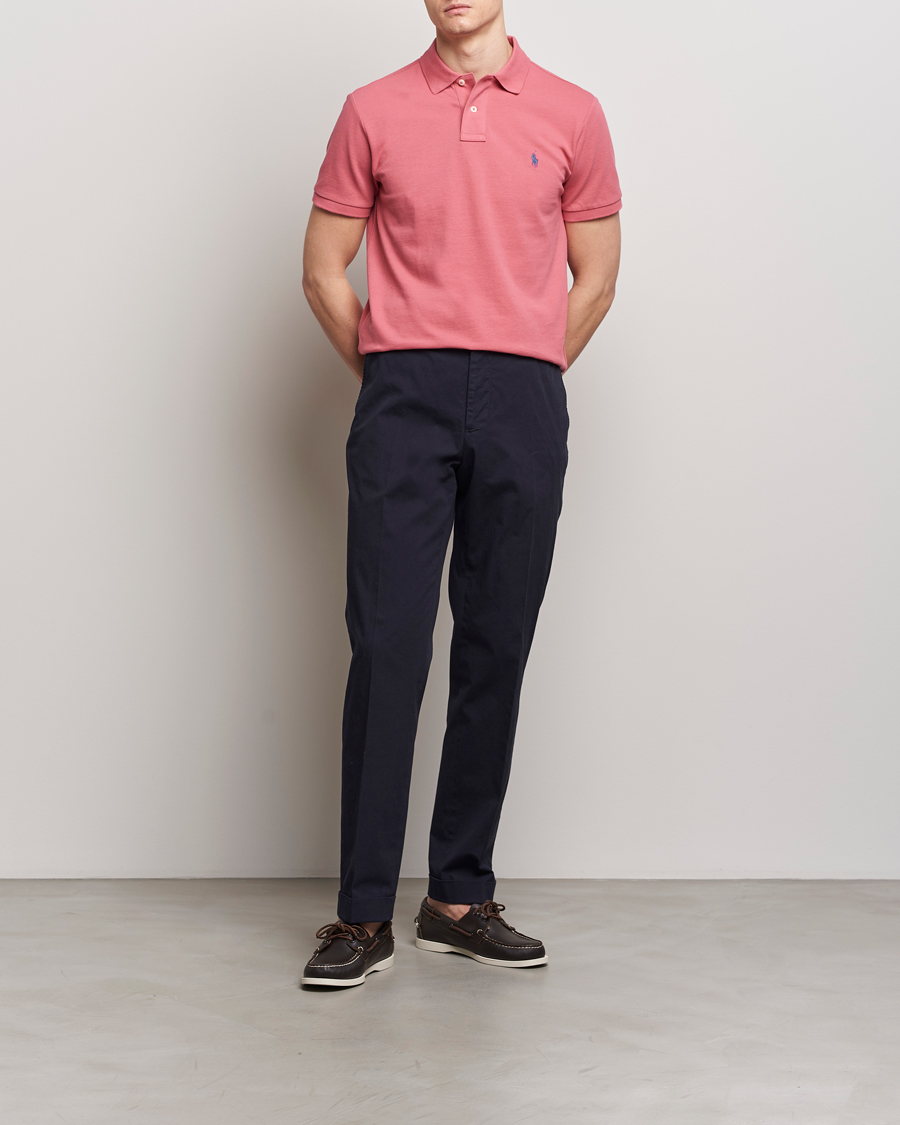 Herr | Pikéer | Polo Ralph Lauren | Custom Slim Fit Polo Adirondack Red