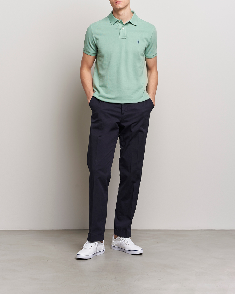 Herr | Pikéer | Polo Ralph Lauren | Custom Slim Fit Polo Faded Mint