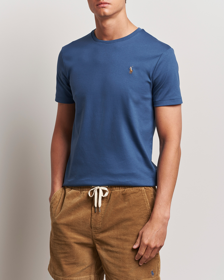 Herr |  | Polo Ralph Lauren | Luxury Pima Cotton Crew Neck T-Shirt Clancy Blue