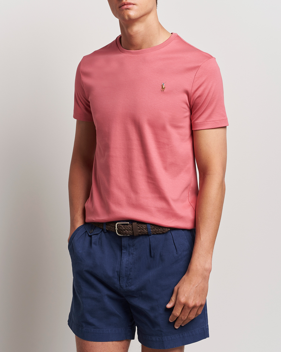 Herr | T-Shirts | Polo Ralph Lauren | Luxury Pima Cotton Crew Neck T-Shirt Adirondack Red