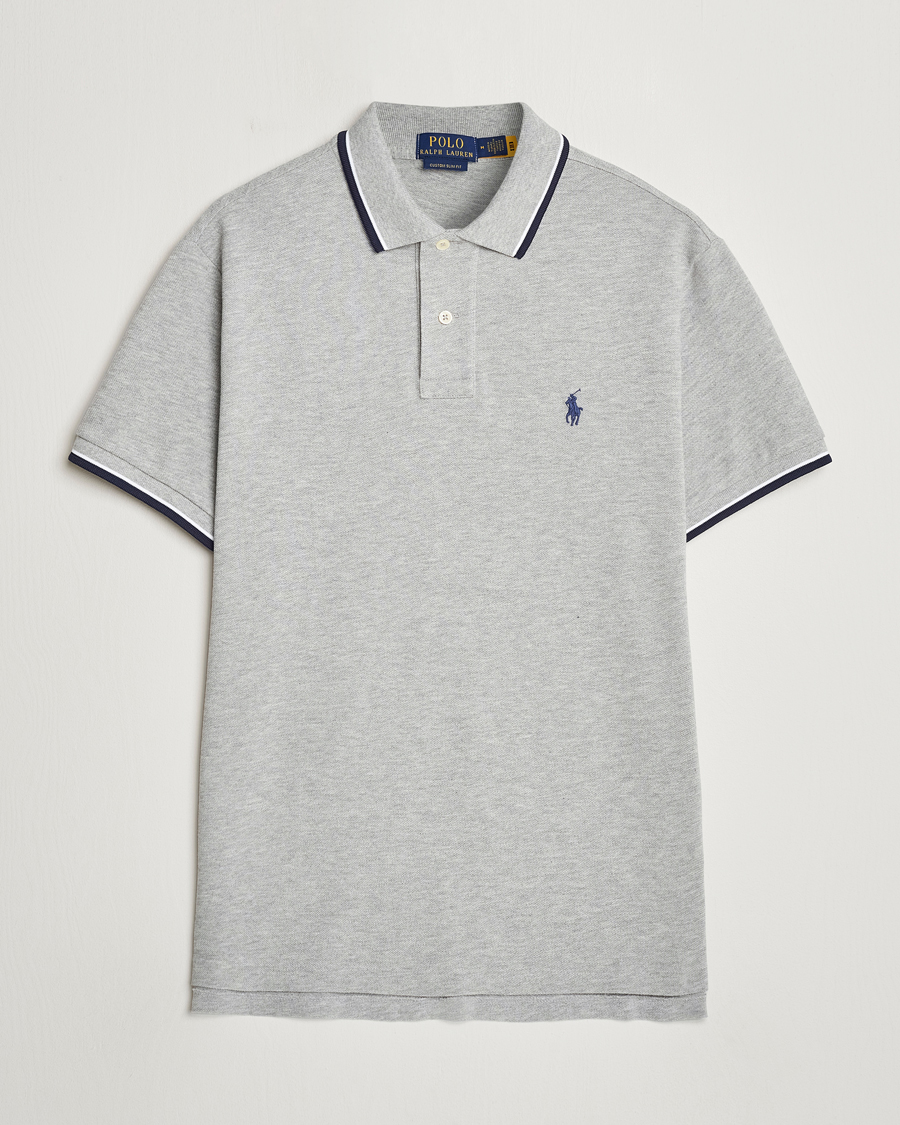 Herr | Pikéer | Polo Ralph Lauren | Custom Slim Fit Tipped Polo Andover Heather