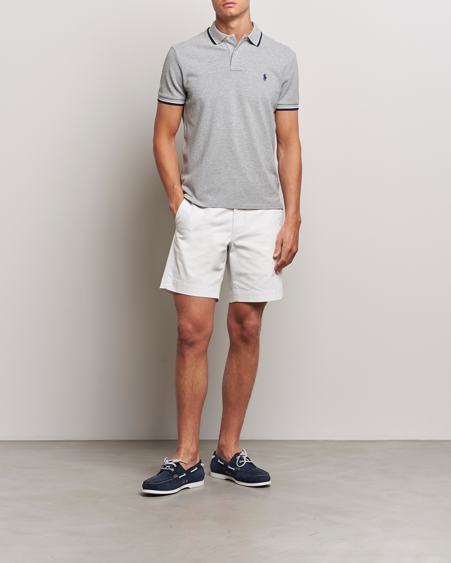 Herr | Pikéer | Polo Ralph Lauren | Custom Slim Fit Tipped Polo Andover Heather