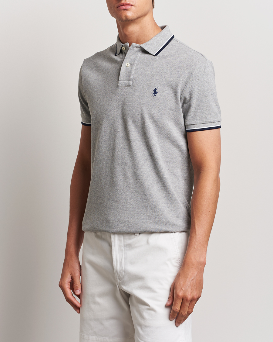 Herr |  | Polo Ralph Lauren | Custom Slim Fit Tipped Polo Andover Heather