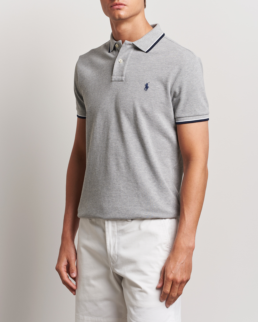 Herr | Pikéer | Polo Ralph Lauren | Custom Slim Fit Tipped Polo Andover Heather