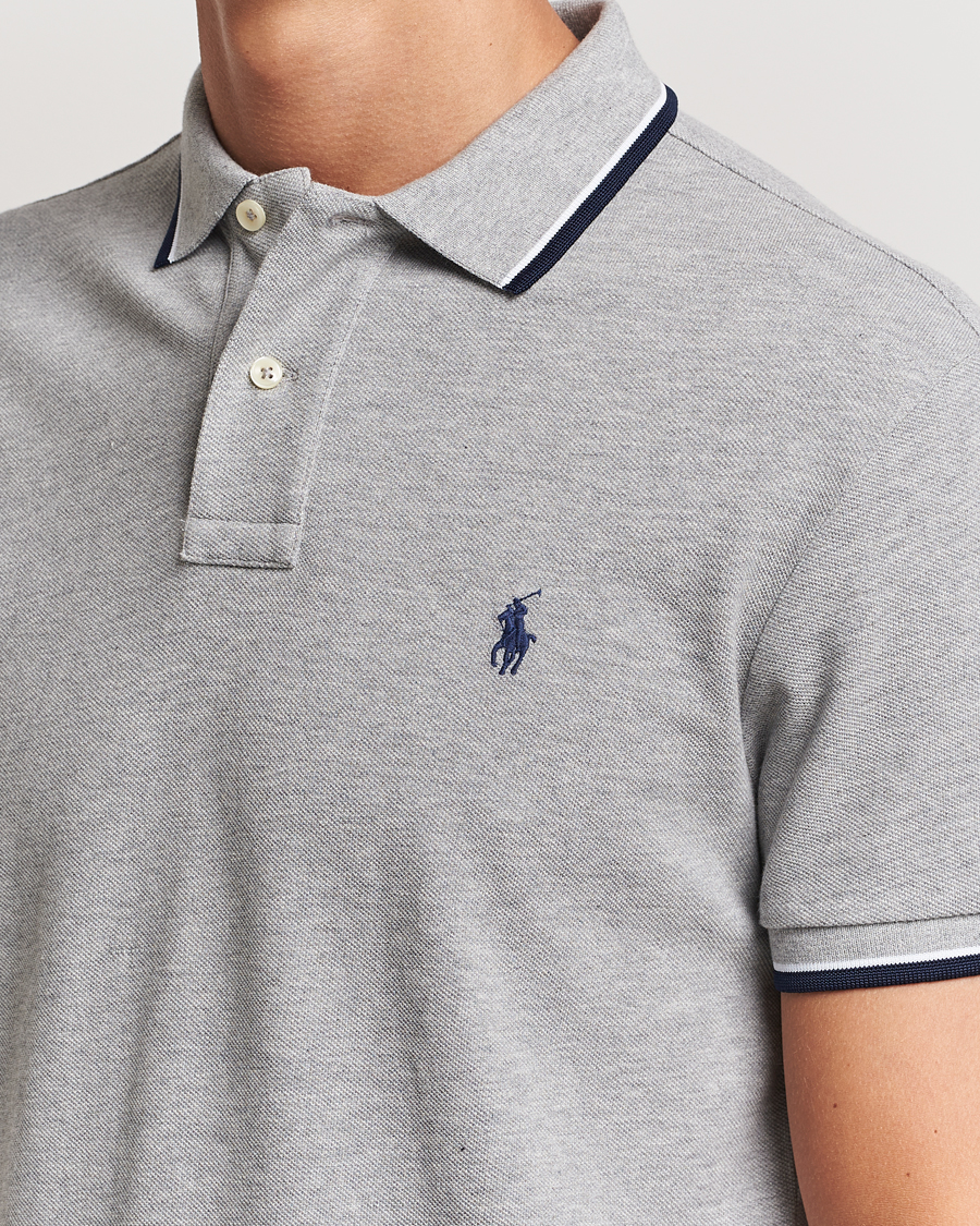 Herr | Pikéer | Polo Ralph Lauren | Custom Slim Fit Tipped Polo Andover Heather