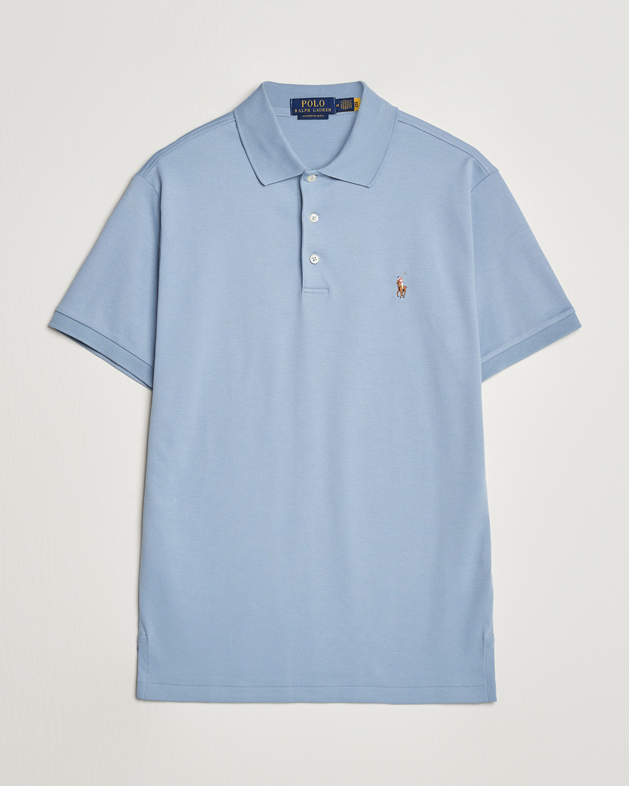 Herr | Pikéer | Polo Ralph Lauren | Luxury Pima Cotton Polo Vessel Blue