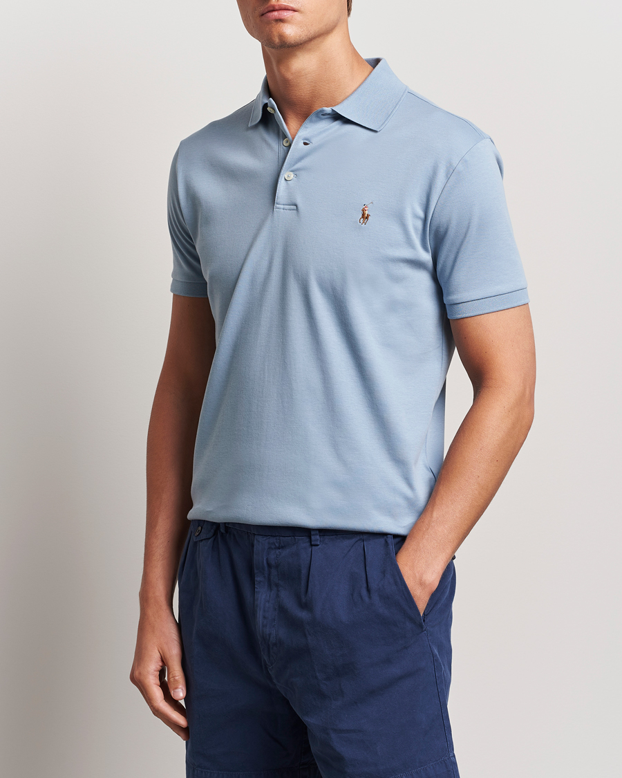 Herr | Pikéer | Polo Ralph Lauren | Luxury Pima Cotton Polo Vessel Blue