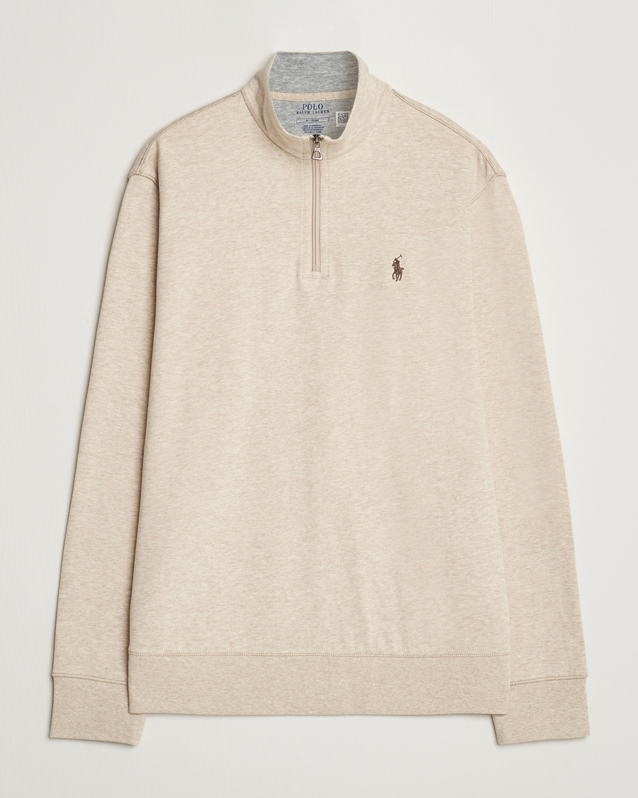 Herr | Tröjor | Polo Ralph Lauren | Tech Double Knit Half Zip Expedition Dune Heather
