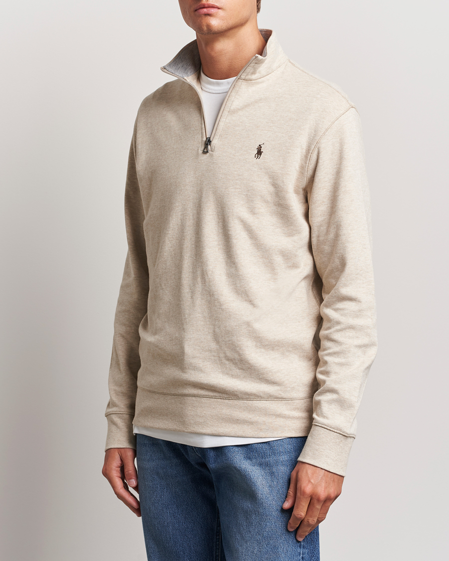 Herr | Tröjor | Polo Ralph Lauren | Tech Double Knit Half Zip Expedition Dune Heather