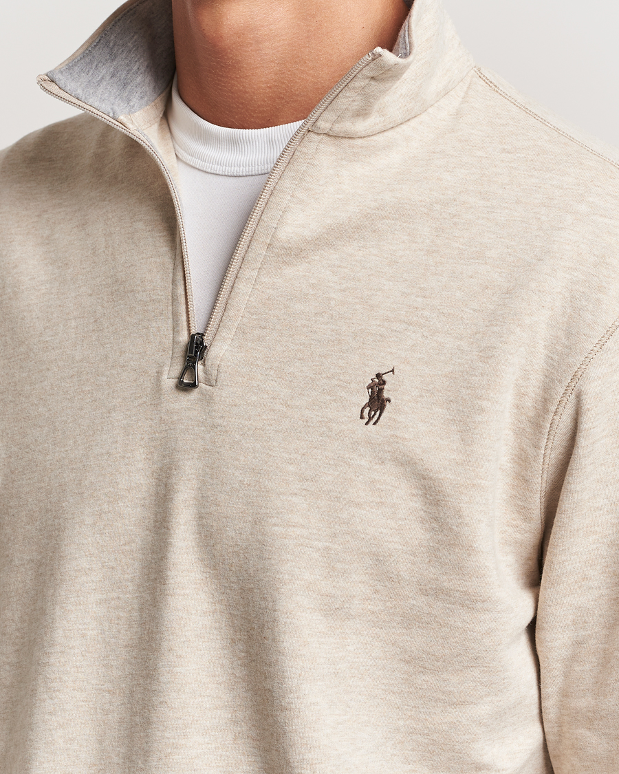 Herr | Tröjor | Polo Ralph Lauren | Tech Double Knit Half Zip Expedition Dune Heather