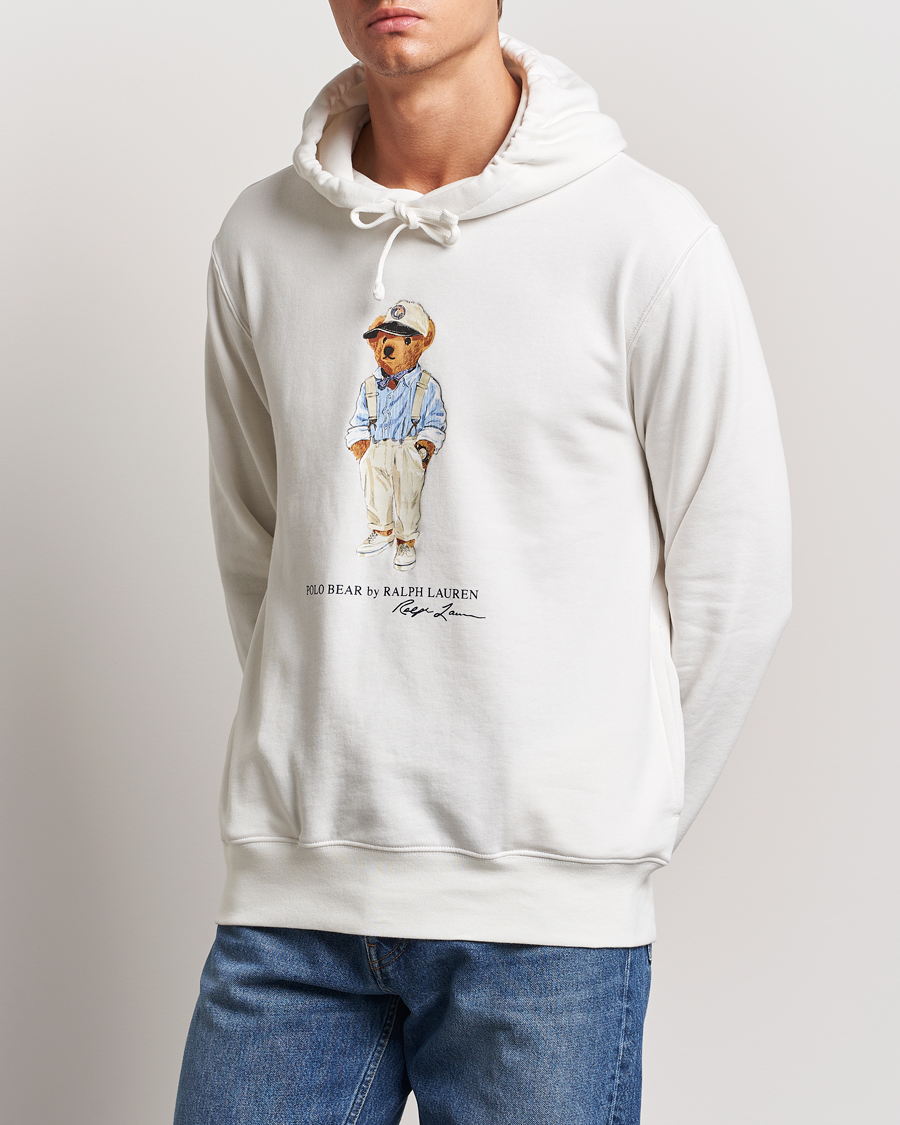 Herr |  | Polo Ralph Lauren | Printed Hemingway Bear Hoodie Deckwash White