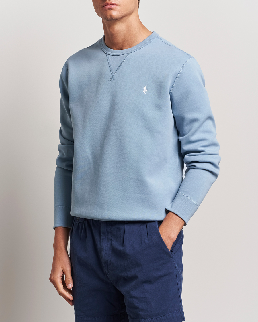 Herr | Tröjor | Polo Ralph Lauren | Tech Double Knit Crew Neck Sweatshirt Vessel Blue