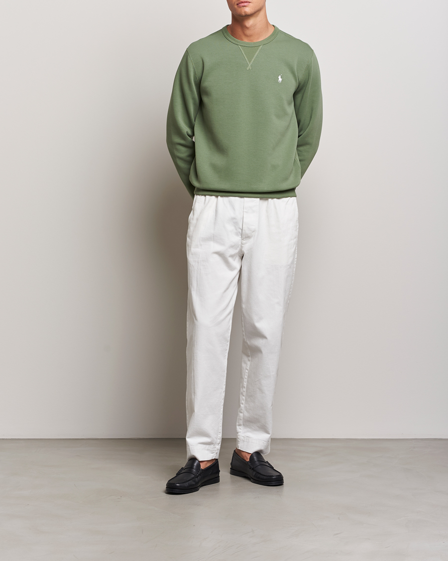 Herr | Tröjor | Polo Ralph Lauren | Tech Double Knit Crew Neck Sweatshirt Cargo Green