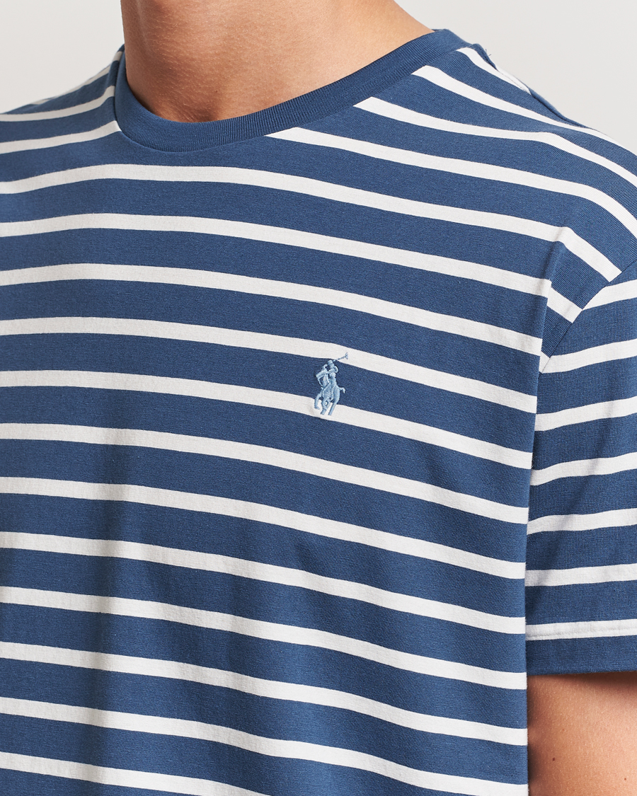 Herr | T-Shirts | Polo Ralph Lauren | Striped Crew Neck T-Shirt Clancy Blue/Nevis