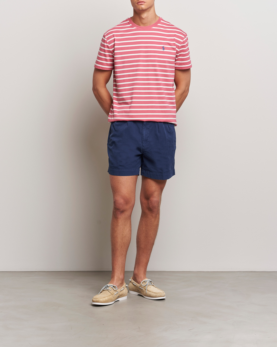 Herr | T-Shirts | Polo Ralph Lauren | Striped Crew Neck T-Shirt Adirondack Red/Nevis