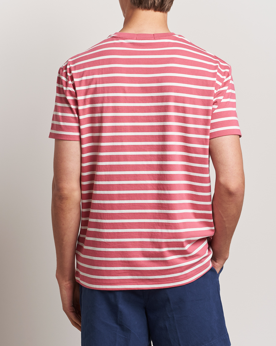 Herr | T-Shirts | Polo Ralph Lauren | Striped Crew Neck T-Shirt Adirondack Red/Nevis