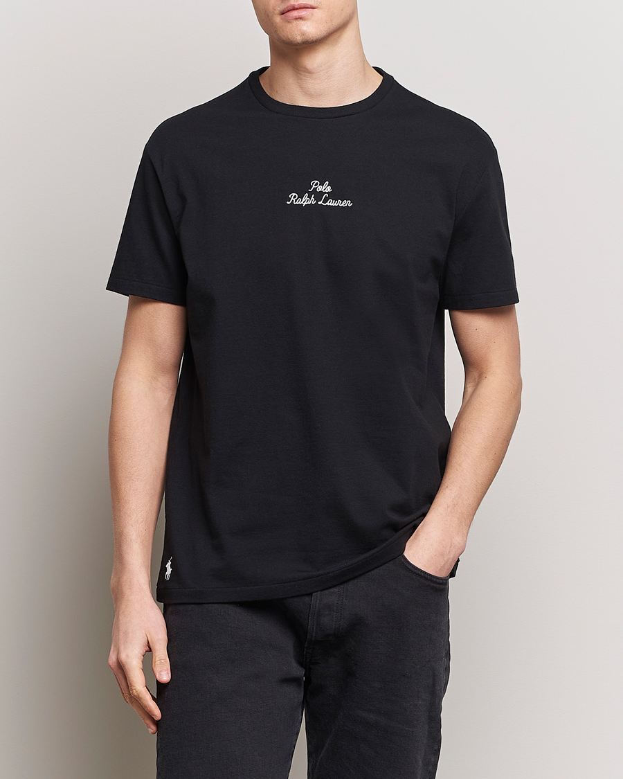 Herr | Preppy Authentic | Polo Ralph Lauren | Center Logo Crew Neck T-Shirt Black
