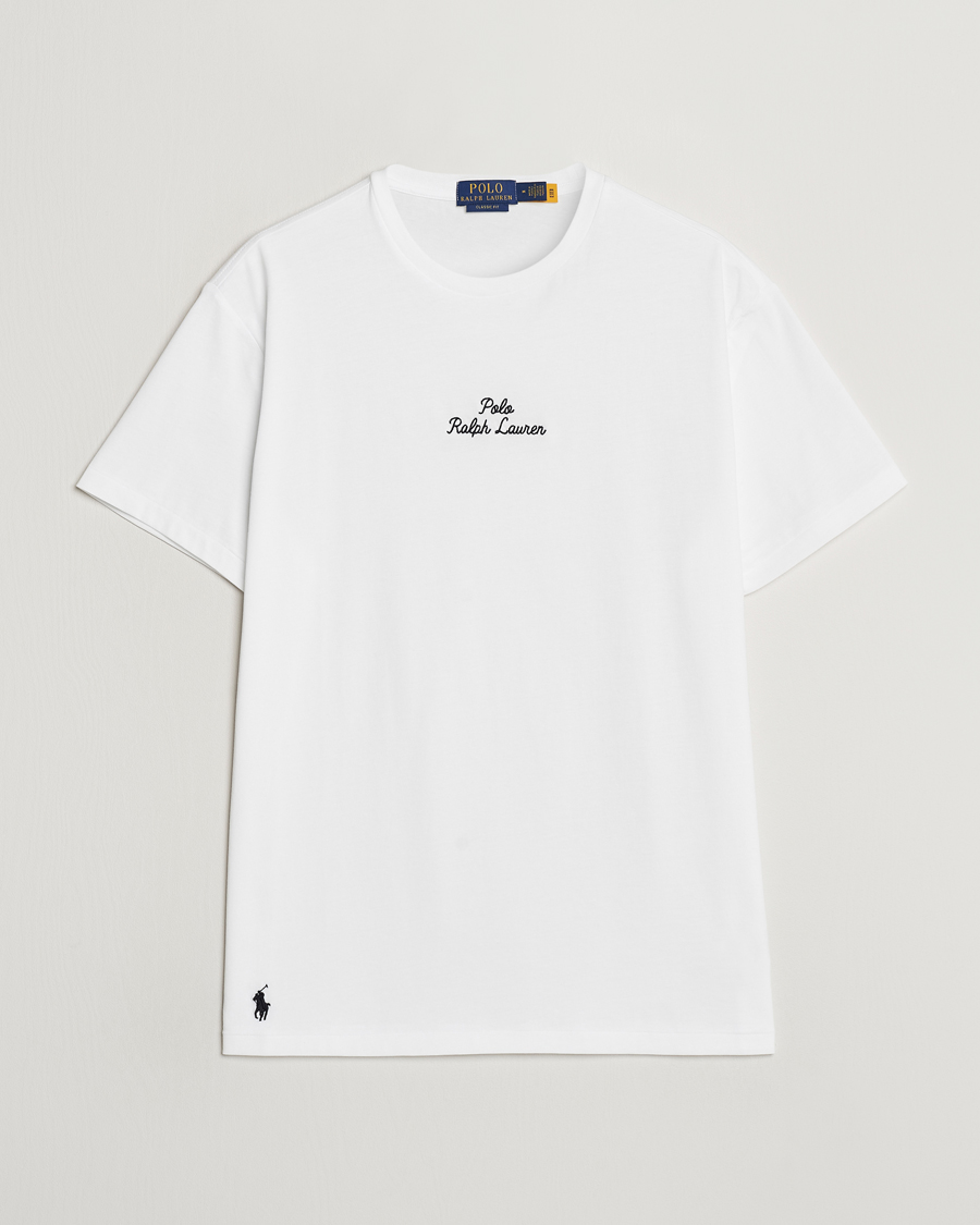 Herr | T-Shirts | Polo Ralph Lauren | Center Logo Crew Neck T-Shirt White