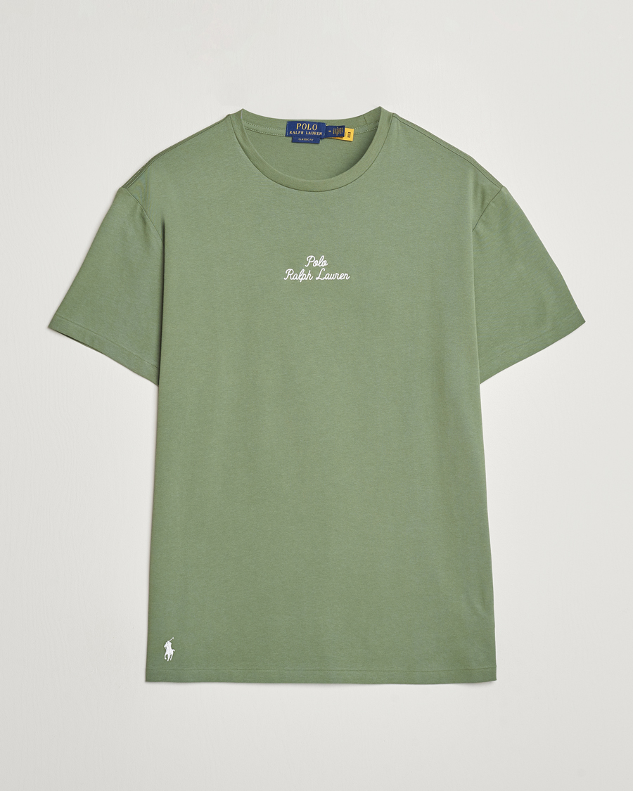 Herr | T-Shirts | Polo Ralph Lauren | Center Logo Crew Neck T-Shirt Cargo Green