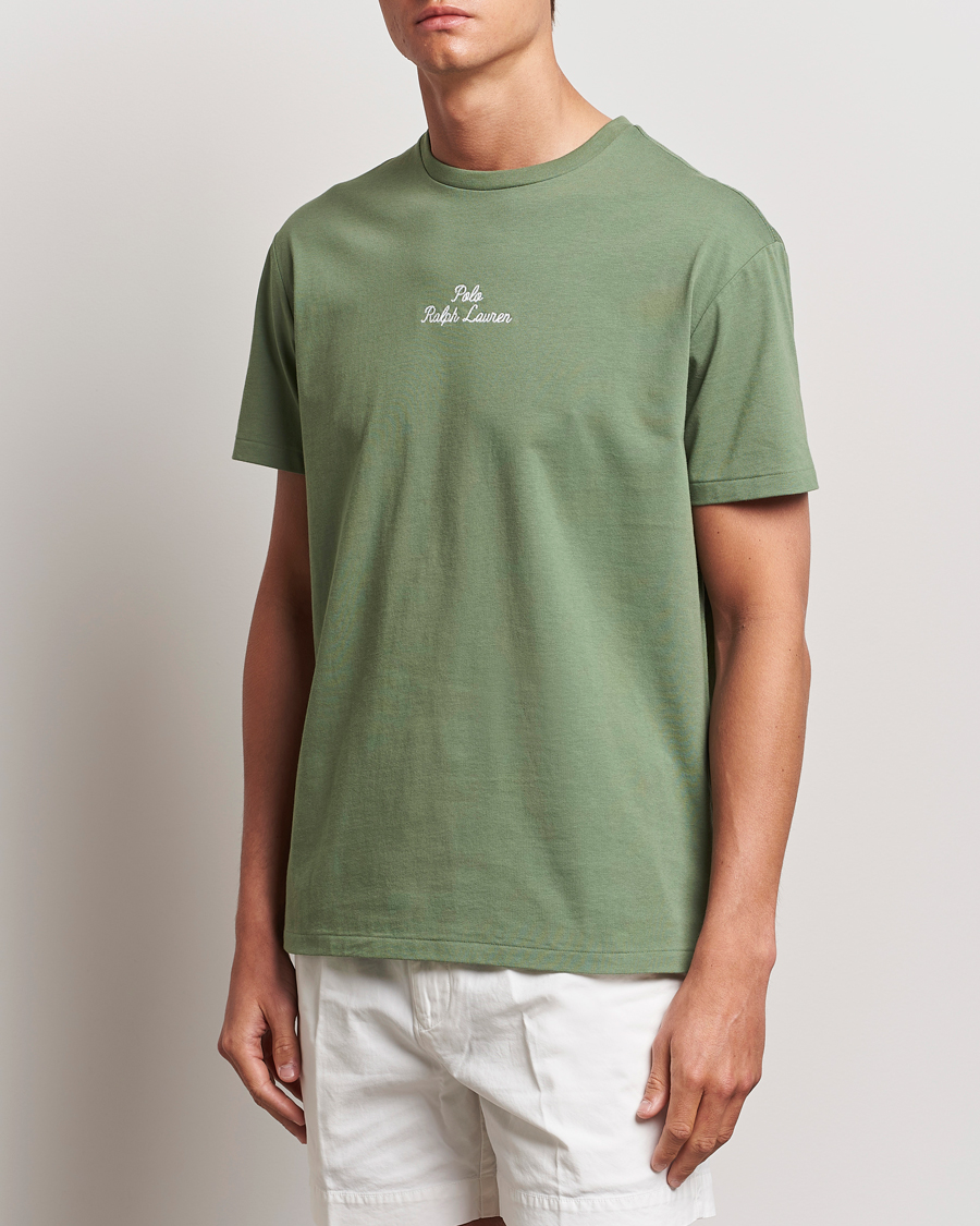 Herr | T-Shirts | Polo Ralph Lauren | Center Logo Crew Neck T-Shirt Cargo Green