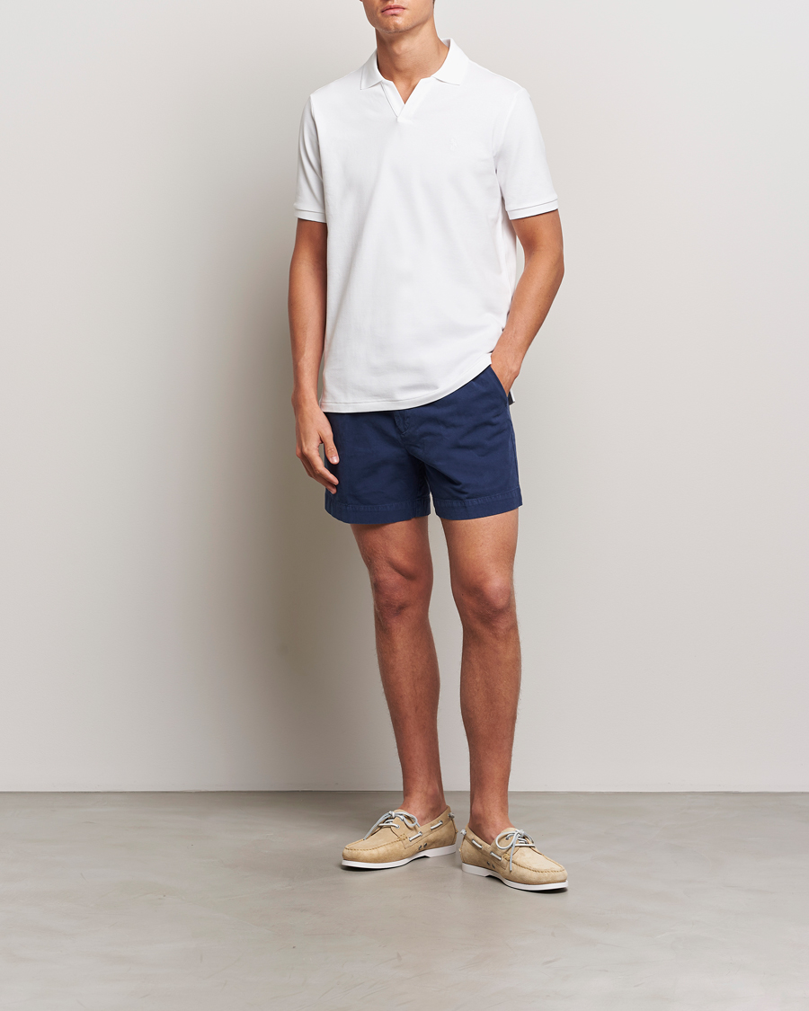 Herr | Pikéer | Polo Ralph Lauren | Classic Fit Open Collar Polo White
