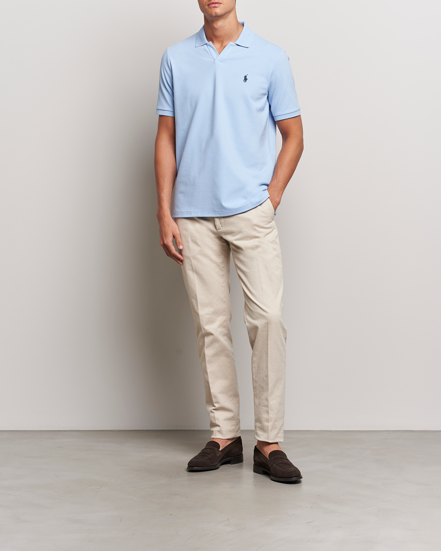 Herr | Pikéer | Polo Ralph Lauren | Classic Fit Open Collar Polo Office Blue