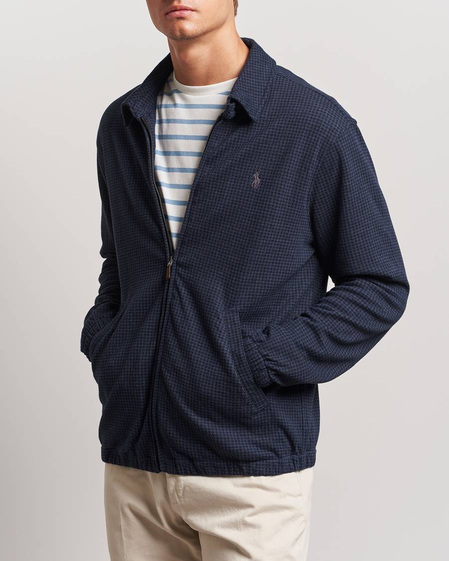 Herr | Senast inkommet | Polo Ralph Lauren | Double Knit Dogtooth Baracuda Jacket Vintage Navy