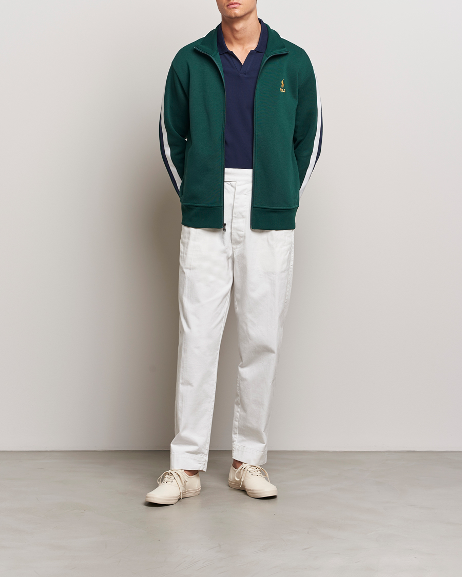 Herr | Tröjor | Polo Ralph Lauren | Double Knit Taped Track Jacket Moss Agate