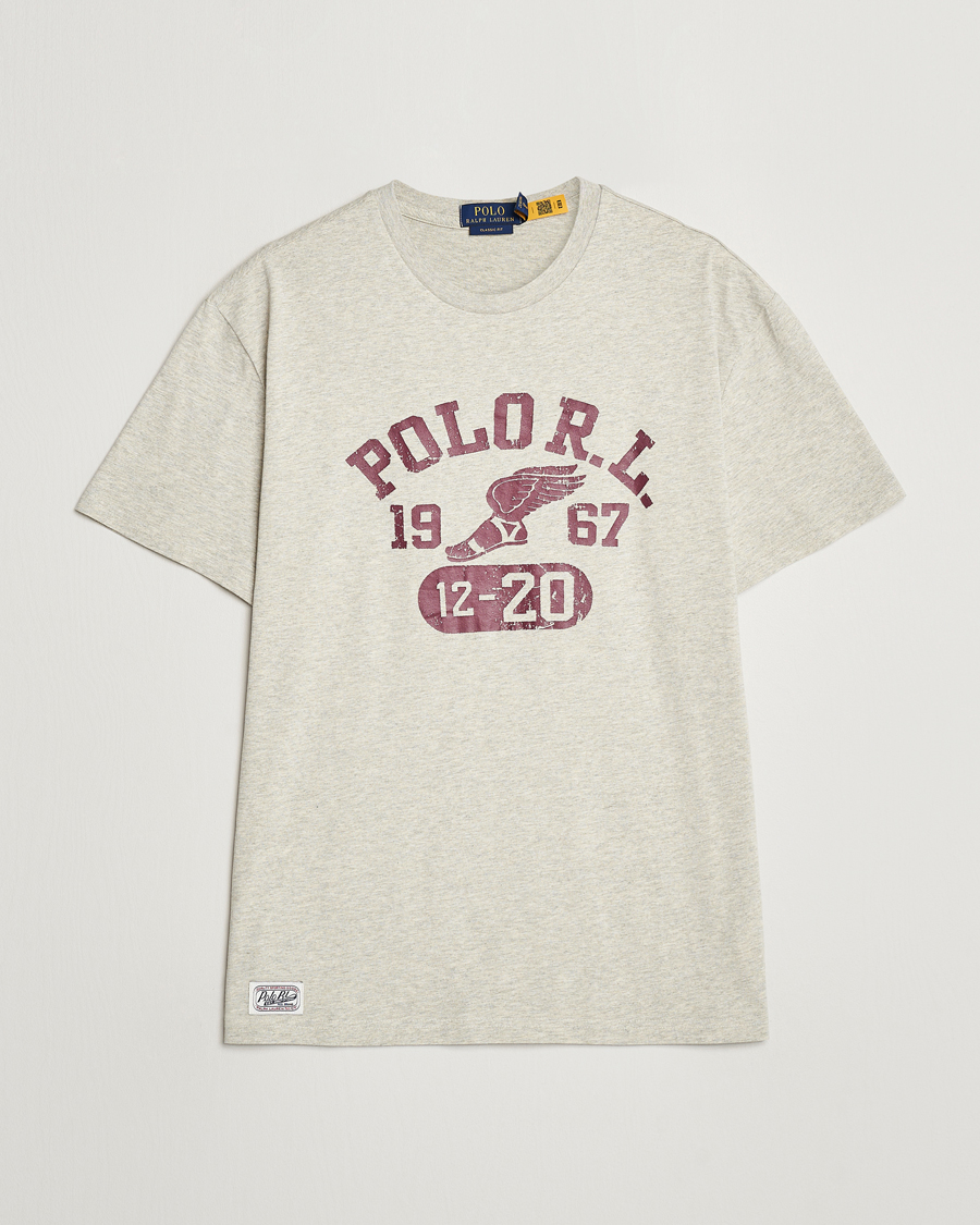 Herr | T-Shirts | Polo Ralph Lauren | Graphic Crew Neck T-Shirt Light Vintage Heather