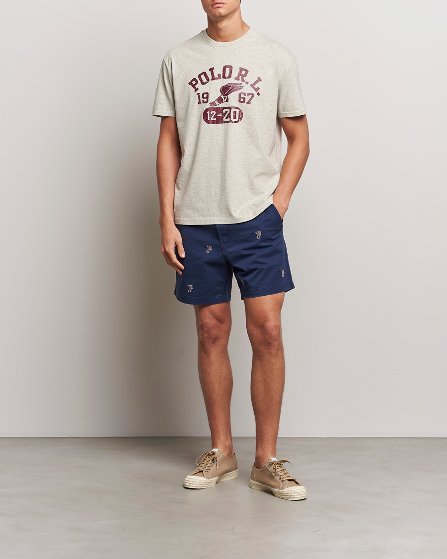 Herr | T-Shirts | Polo Ralph Lauren | Graphic Crew Neck T-Shirt Light Vintage Heather