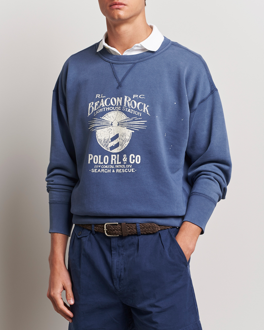 Herr | Tröjor | Polo Ralph Lauren | Graphic Fleece Sweatshirt Blue Heaven