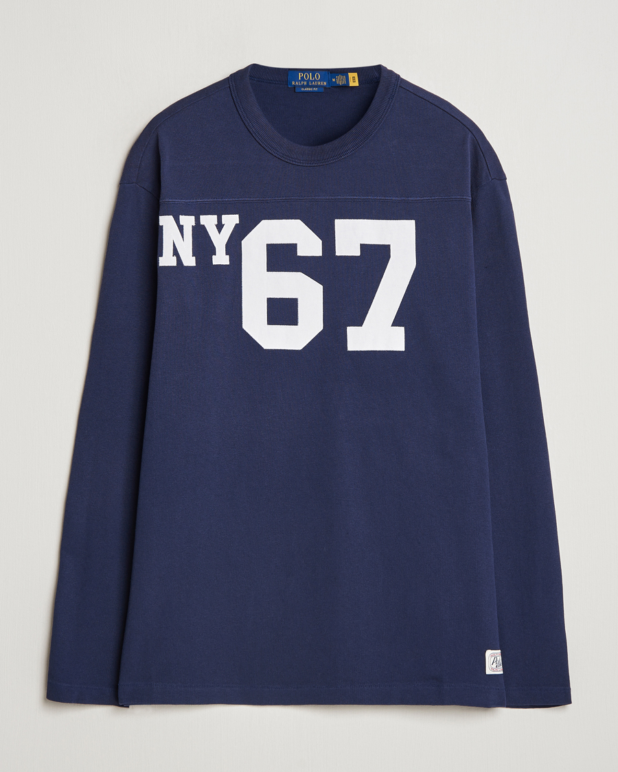 Herr | T-Shirts | Polo Ralph Lauren | NYC Long Sleeve T-Shirt Cruise Navy