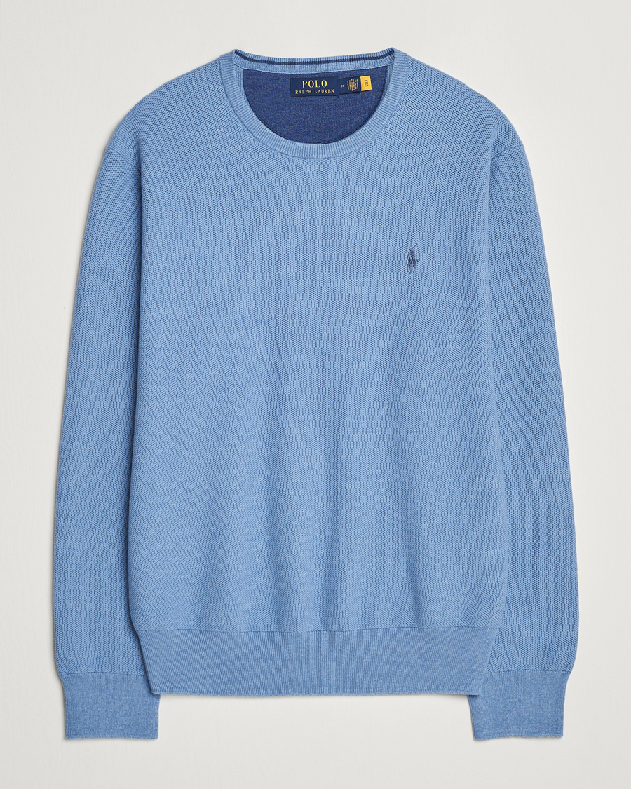 Herr | Tröjor | Polo Ralph Lauren | Textured Crew Neck Sweater Lake Heather