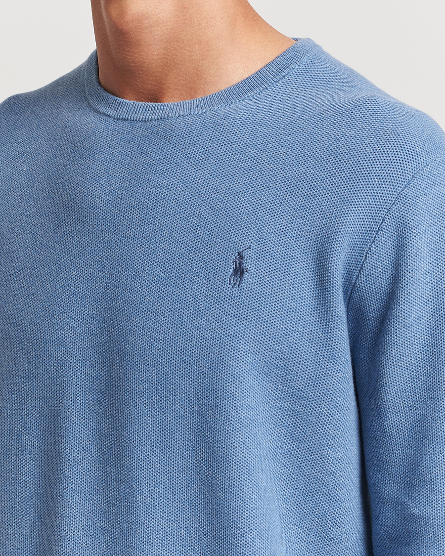 Herr | Tröjor | Polo Ralph Lauren | Textured Crew Neck Sweater Lake Heather