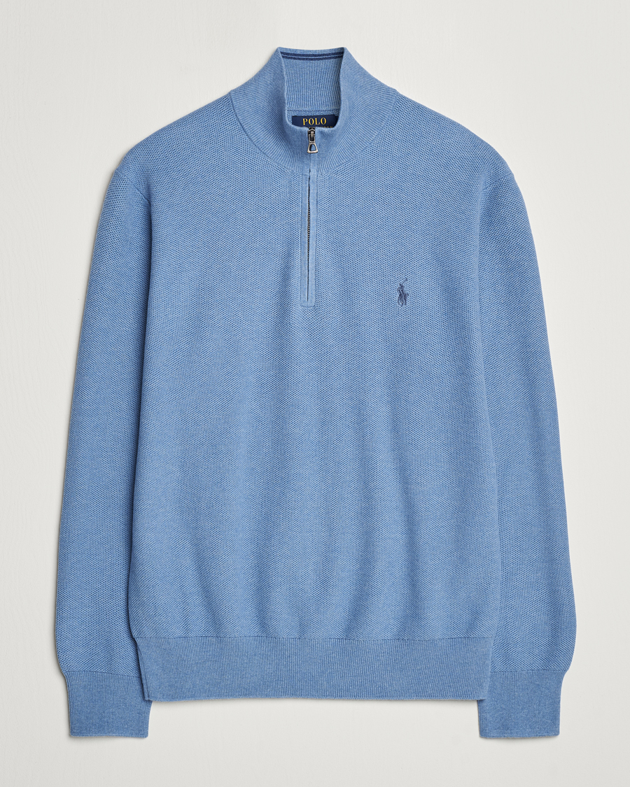 Herr | Tröjor | Polo Ralph Lauren | Textured Half Zip Lake Heather