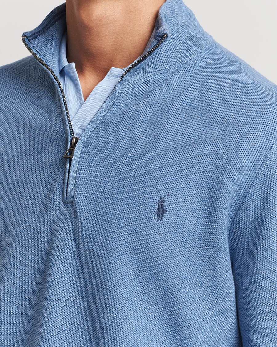 Herr | Tröjor | Polo Ralph Lauren | Textured Half Zip Lake Heather