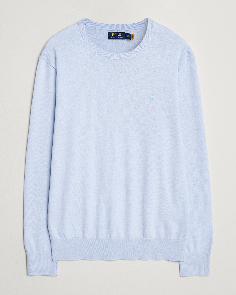 Herr | Tröjor | Polo Ralph Lauren | Cotton/Cashmere Crew Neck Pullover Oxford Blue