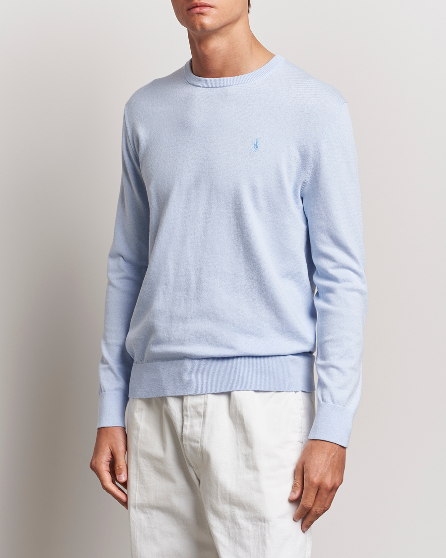 Herr |  | Polo Ralph Lauren | Cotton/Cashmere Crew Neck Pullover Oxford Blue