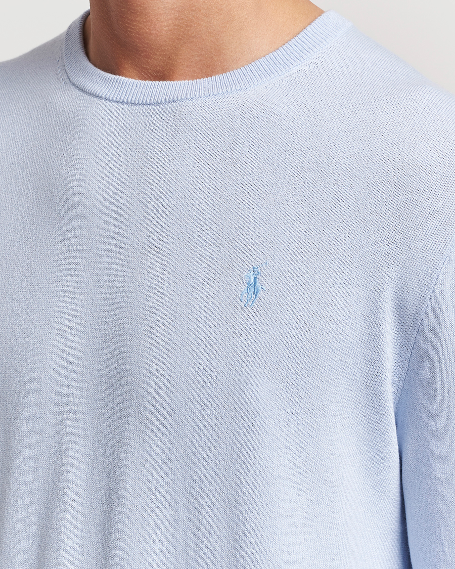 Herr | Tröjor | Polo Ralph Lauren | Cotton/Cashmere Crew Neck Pullover Oxford Blue