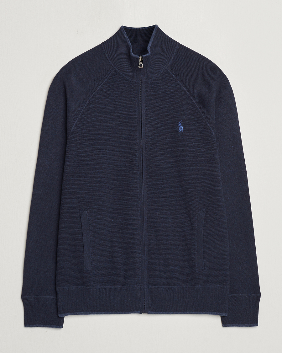 Herr | Tröjor | Polo Ralph Lauren | Textured Full Zip Navy Heather