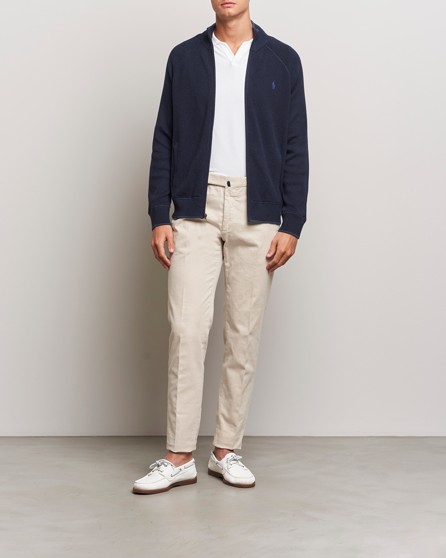 Herr | Tröjor | Polo Ralph Lauren | Textured Full Zip Navy Heather