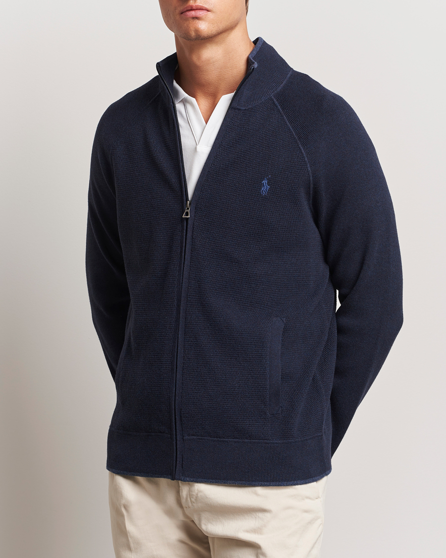 Herr | Tröjor | Polo Ralph Lauren | Textured Full Zip Navy Heather