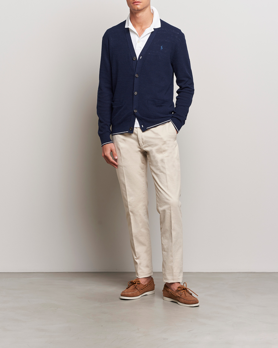 Herr | Tröjor | Polo Ralph Lauren | Textured Knitted Cardigan Bright Navy